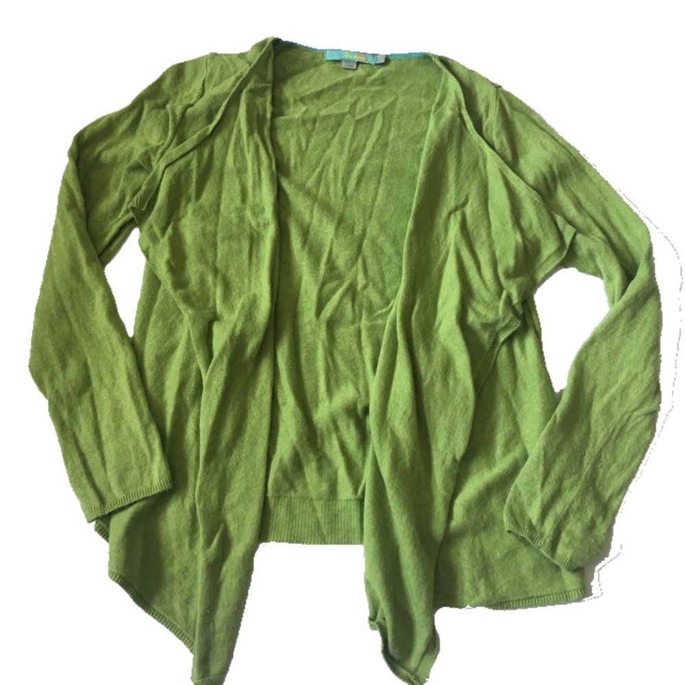 Boden Cashmere Angora & Cotton Open Front Cardigan